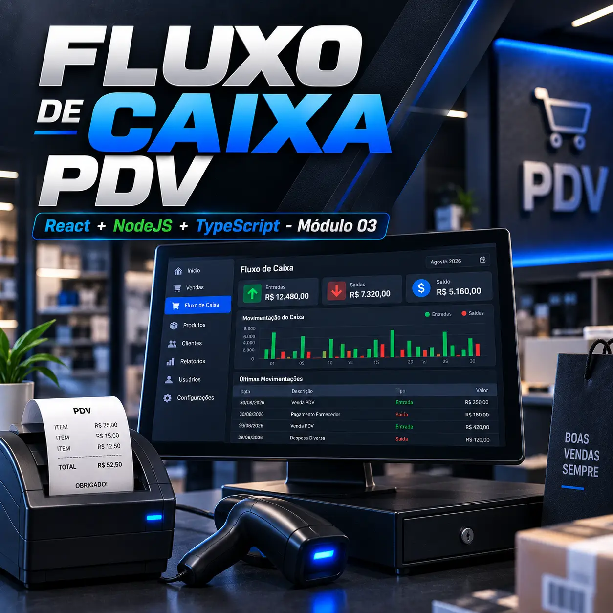Fluxo de Caixa PDV React